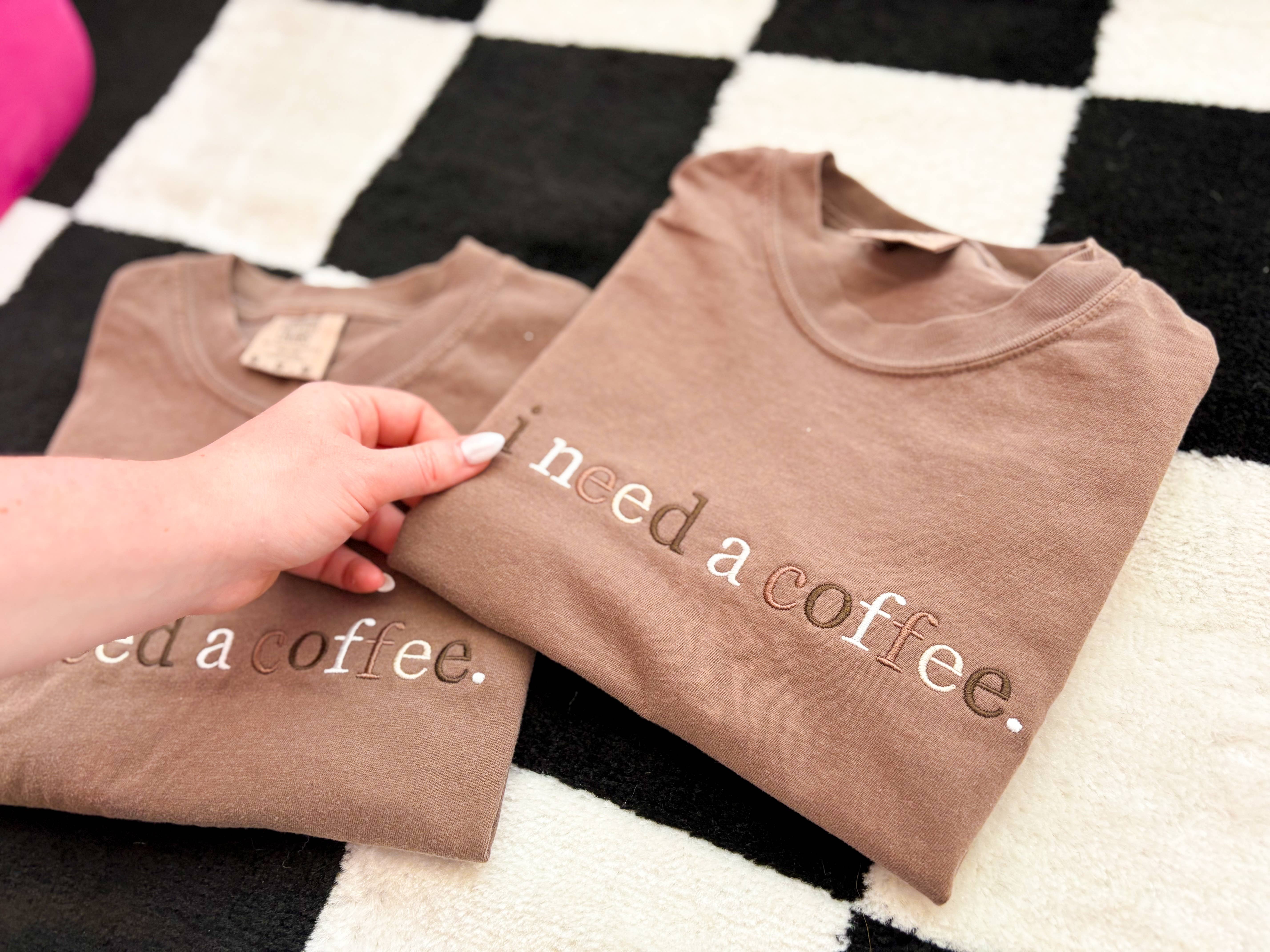 Espresso i need a coffee Embroidered Tee | Trendy tee, summer tshirt for wholesale on Faire3