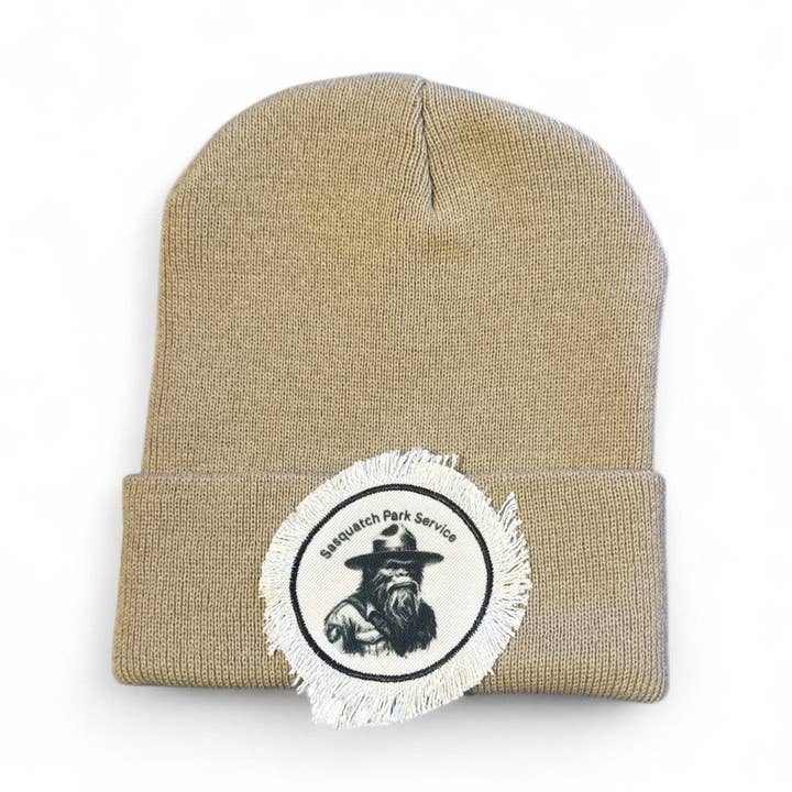 Sasquatch Ranger Khaki Bigfoot Beanie for wholesale by The Crafty Campers