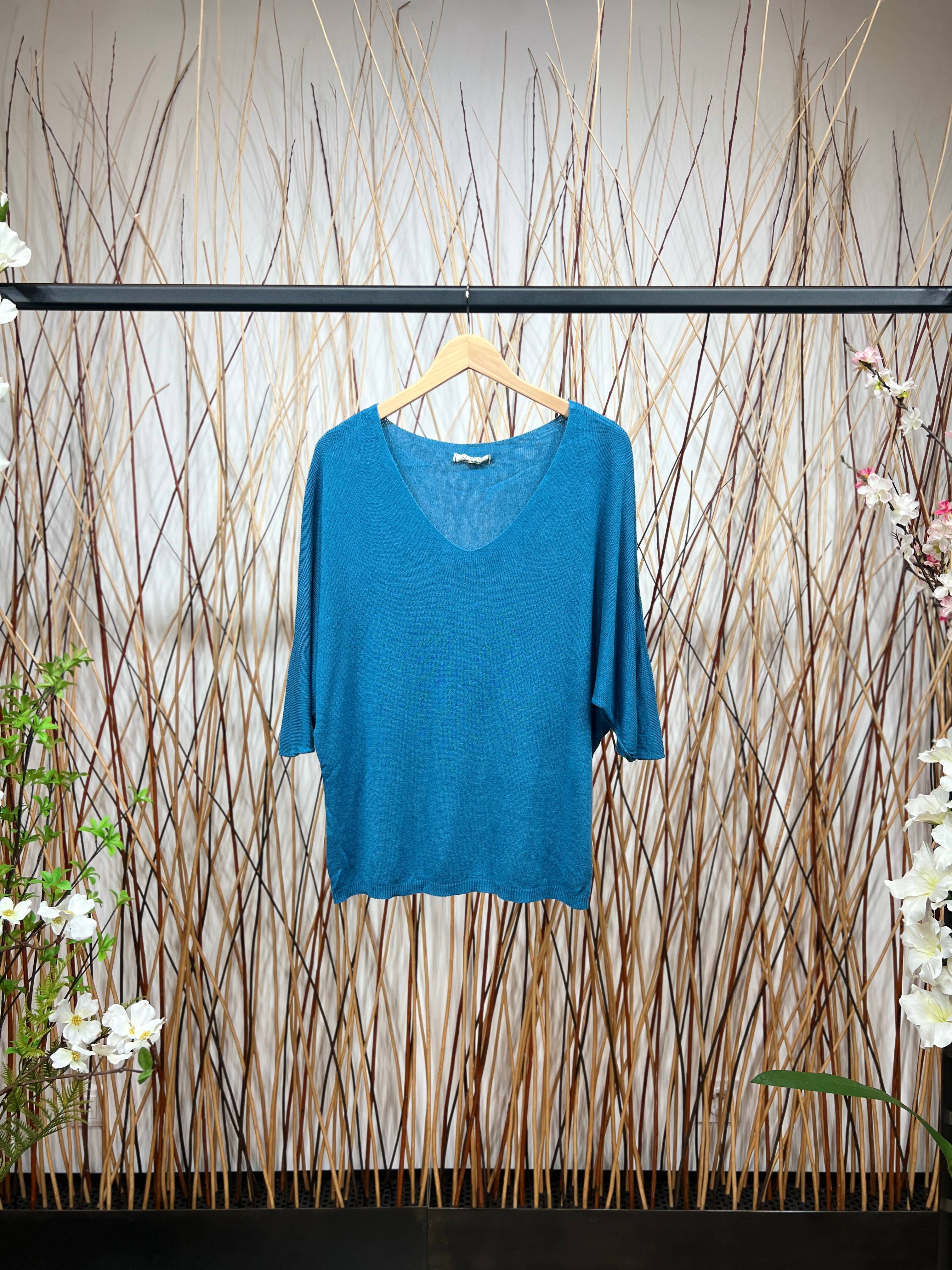 L'Emotion - Vendita all'ingrosso Maglione tricot - Donna - Maglione lavorato a maglia a maniche lunghe con scollo a V in modal 17