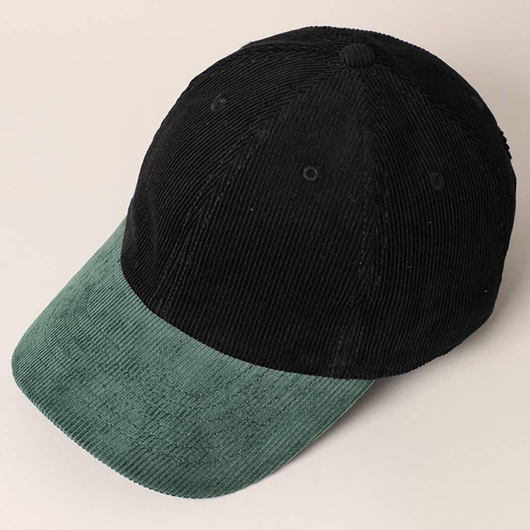 Fashion City - Wholesale Baseball Cap - Unisex - Corduroy Two-Tone Adjustable Baseball Cap27