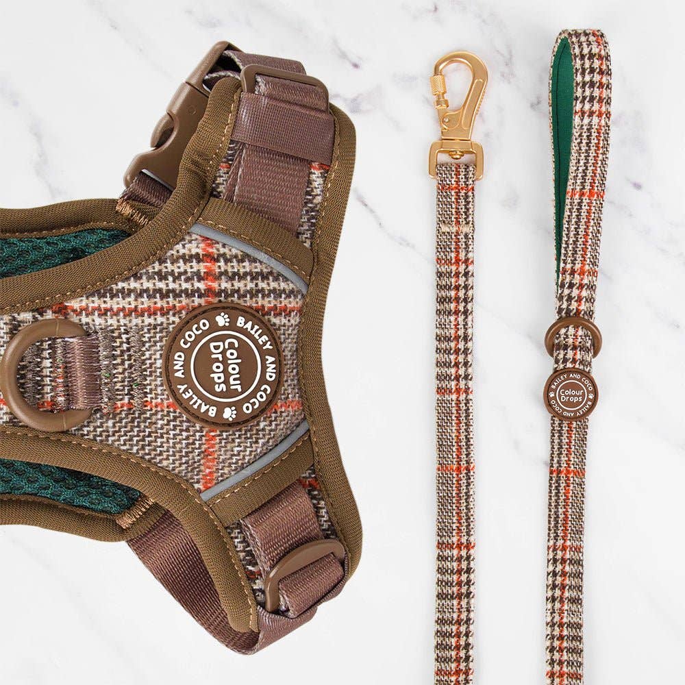 Bailey and Coco – wholesale Pet leash – Dog – Dog Lead 5ft - Colour Drops - Heritage Plaid0