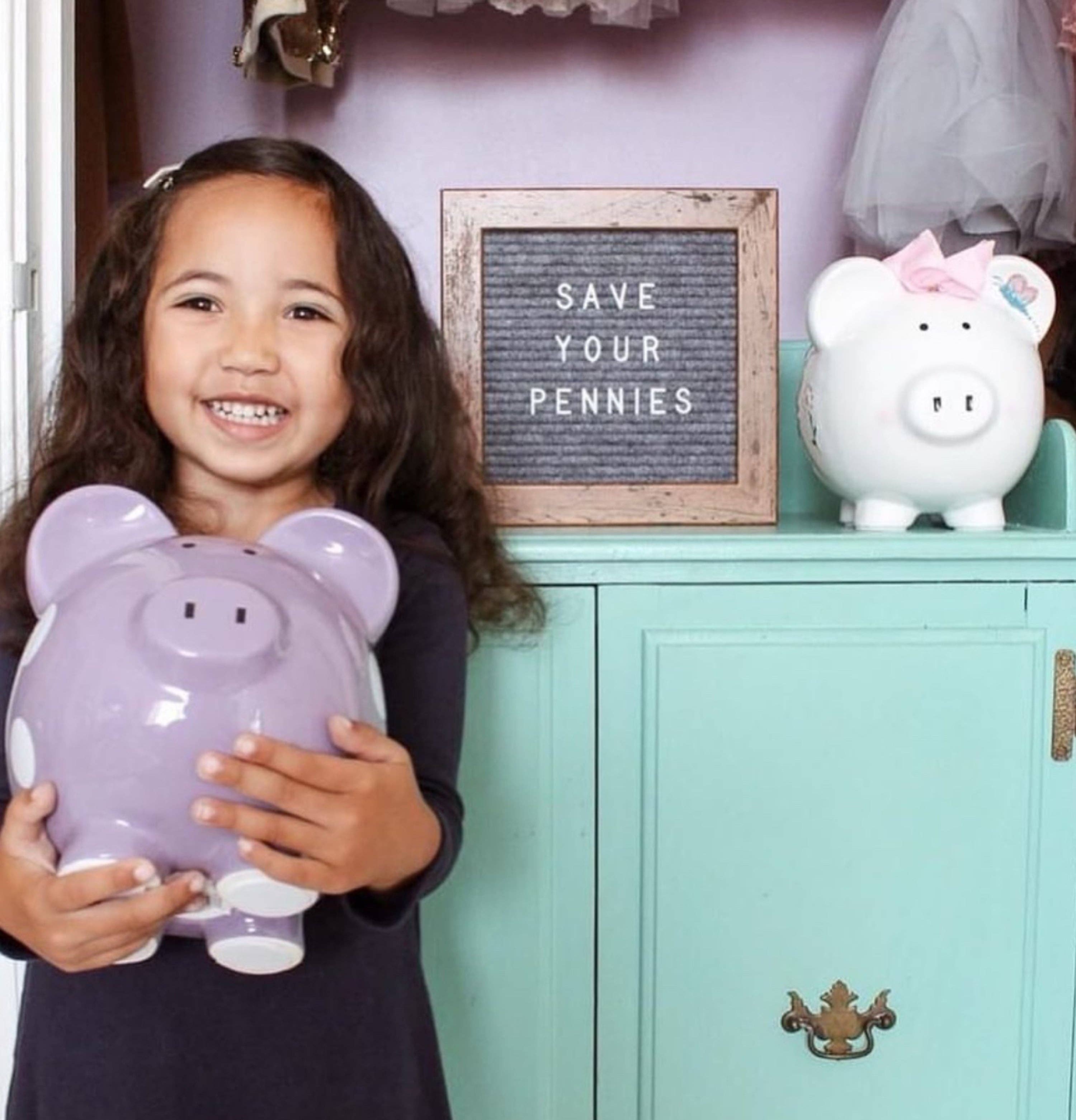 Child To Cherish® - Wholesale Money/Piggy Bank - Kids & Baby - Purple Polka Dot Piggy Bank5