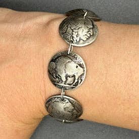 Mountainstruck Coin Rings and Jewelry - Wholesale Charm/Dangle Bracelet - U.S. Buffalo Nickel Domed Coin Bracelet2