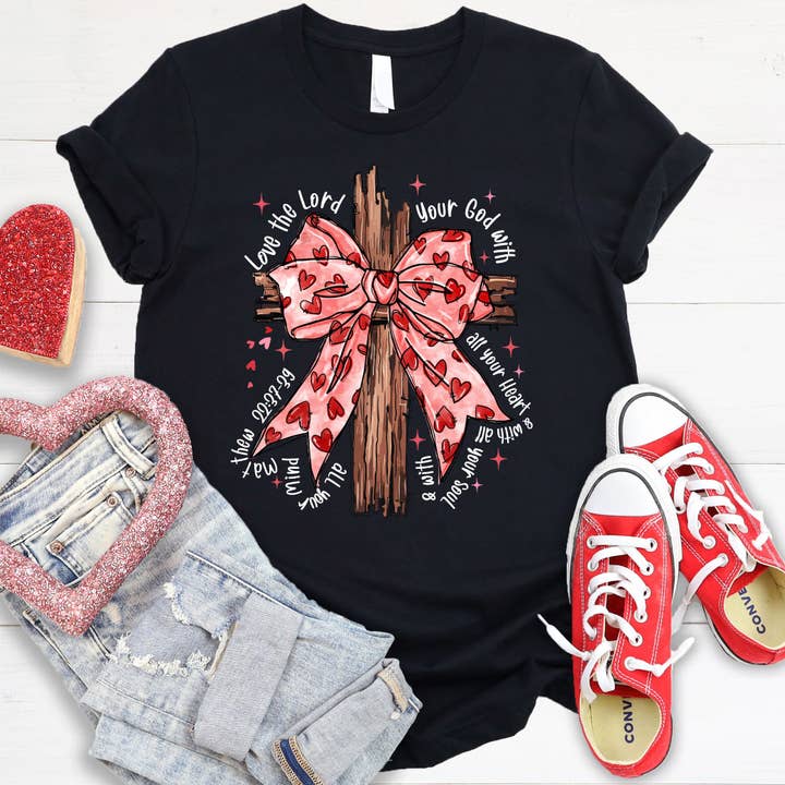 Love the Lord Cross Tees for wholesale by Love in Faith