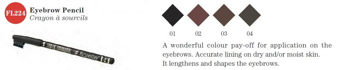 FLORELLE - Wholesale Eyebrow Pencil/Filler - Florelle FL 224 Eyebrow Pencil3
