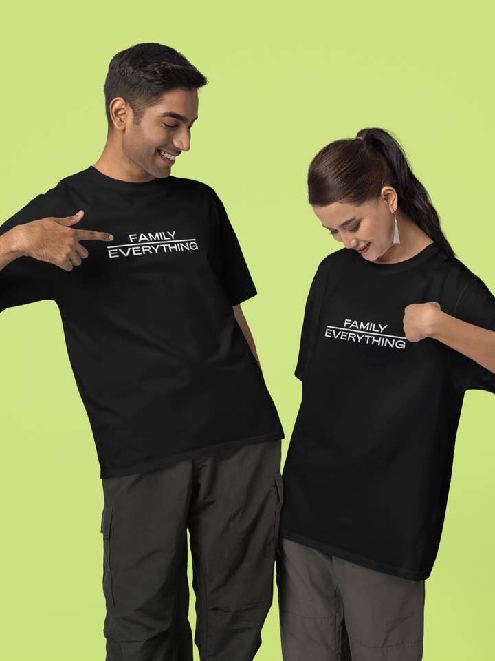 Black Family over everything - Classic unisex t-shirt for wholesale on Faire2