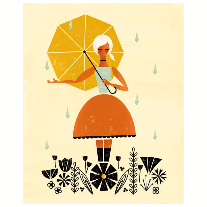 April Showers Art Print for wholesale by Amber Leaders Designs
