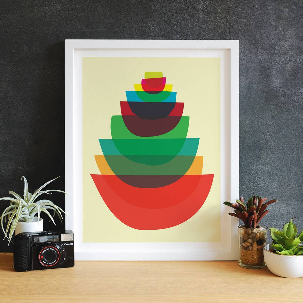 strawberryluna - Wholesale Art Print - Giclee Kitchen Art Print Bowl Stack - Kitchen Print2