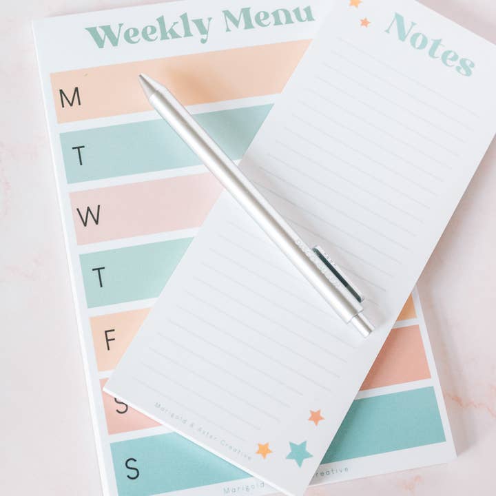 Dünner Notizblock mit Retro-Sternen für den Großhandel von Marigold & Aster Creative