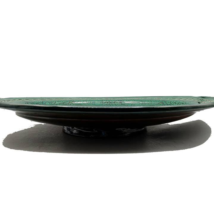 Etnico Arredo - Wholesale Dinner Plate - Ceramic Terracotta Wall Plate Diam.43cm Ethnic Moroccan Moroccan Morocco 0209221102