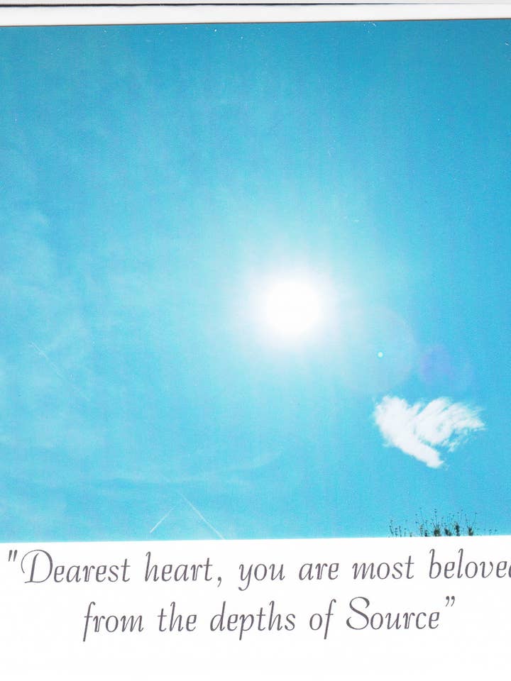 "Dearest heart" Cloud Channeled Angel Message Photo Card for wholesale by The Marble Faun Gifts