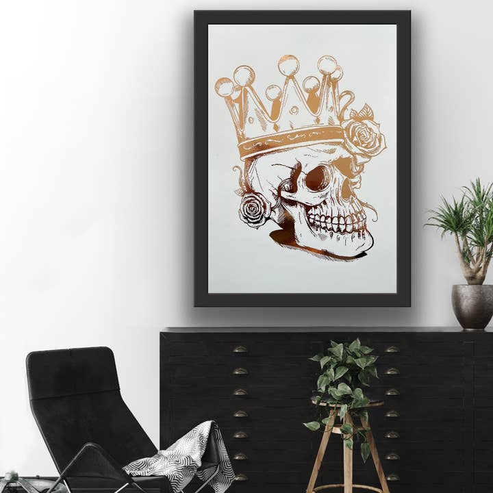 Skull Face Folie-print voor wholesale door Billies Inks