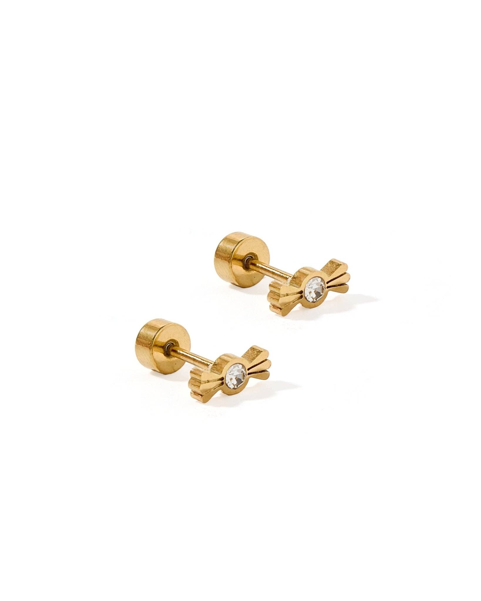 LINNY CO - Wholesale Stud/Post Earrings - Screwback Stud Earrings - Kate Candy Gold0