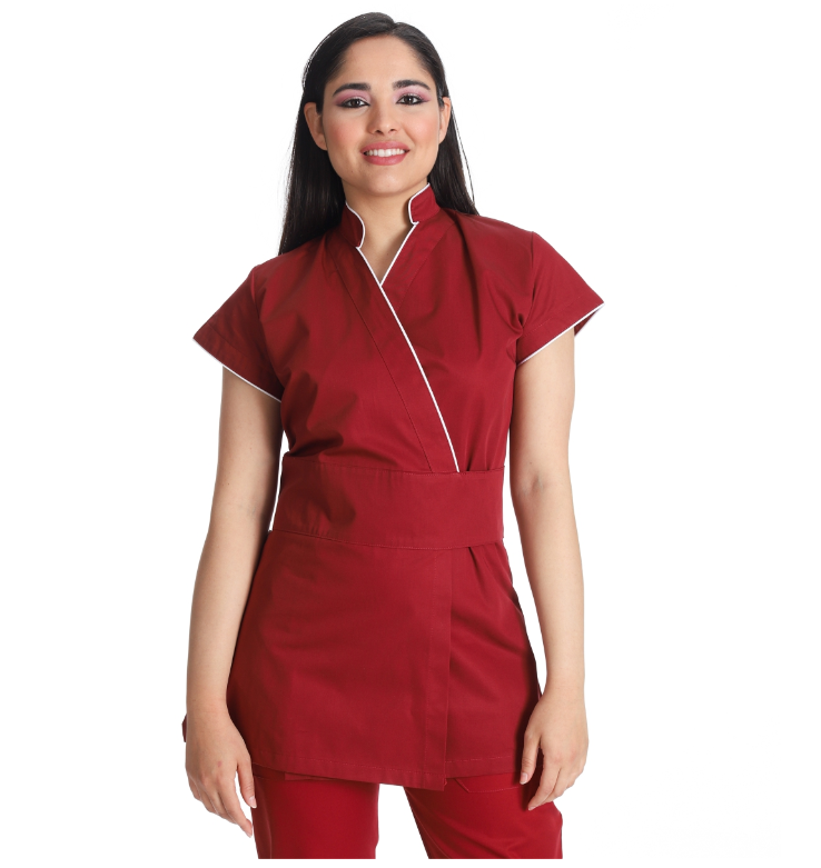 West Rose abbigliamento professionale - Wholesale Kimono - Women's - JASMINE BORDEAUX WORK KIMONO0