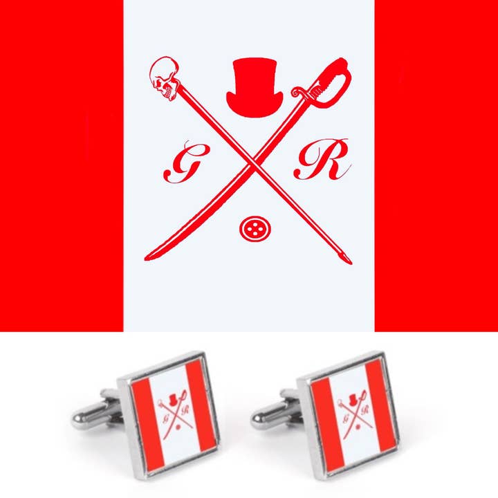 Boutons de manchette Canadian Rogue Flag pour la vente par Gentleman Rogue