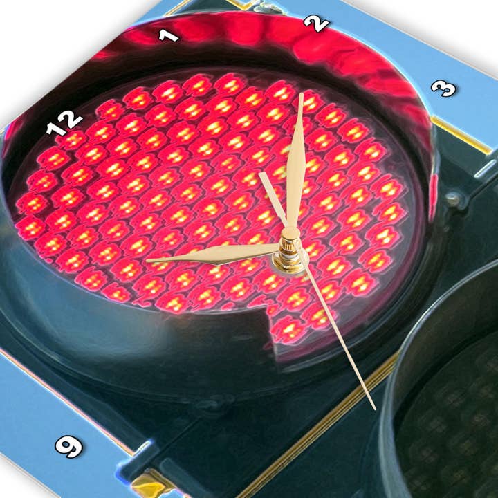 3dRose – wholesale Wall clock – 3dRose, A red stop sign done in a watercolor digitally, Wall Clock2