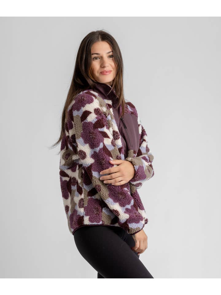 LIV Outdoor - Wholesale Fleece - Women's - Women's Tara Jersey Lined Snap-Up Pullover in Print