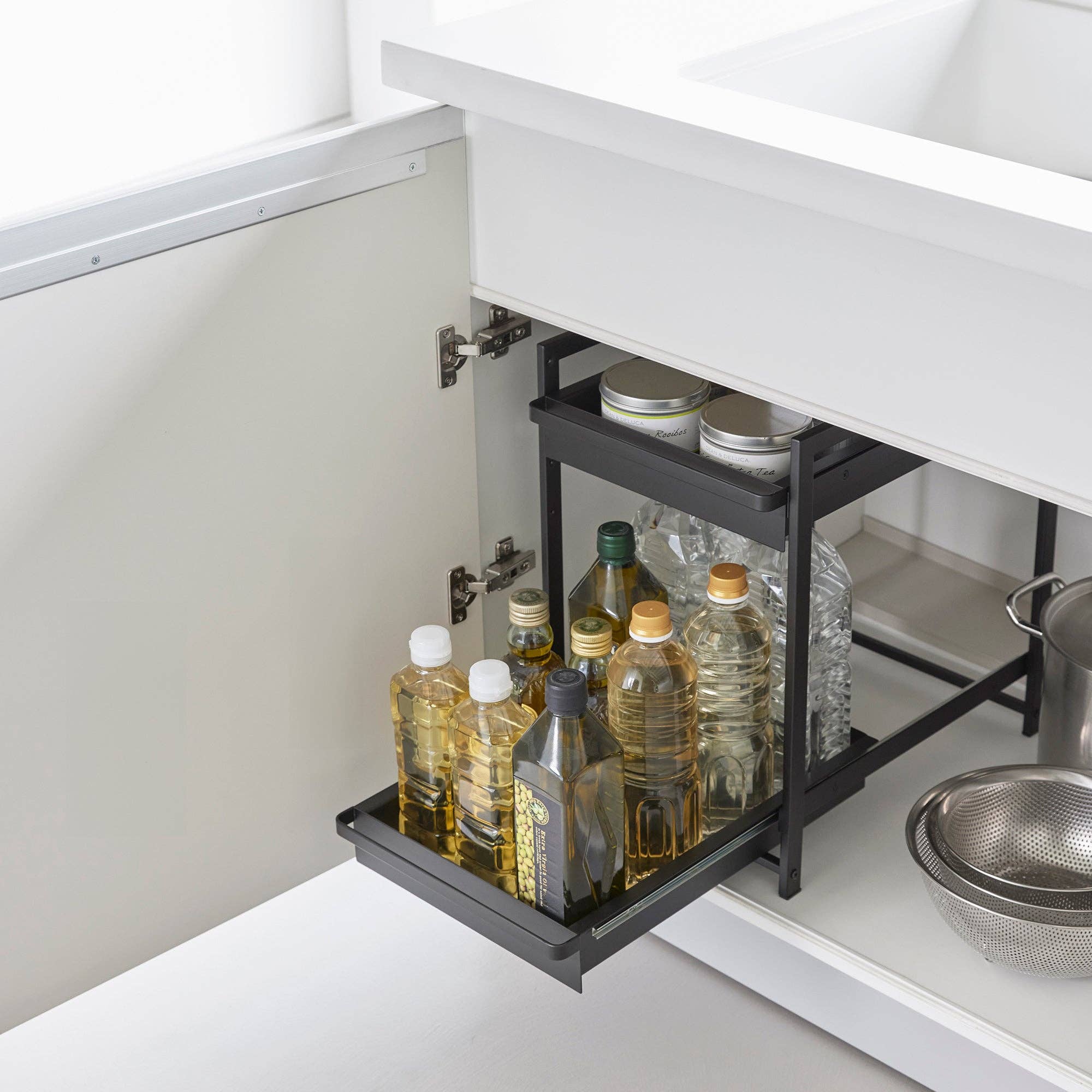Yamazaki Home - Vente Rangements/organisateurs de cuisine - Étagère sous-évier avec tablette coulissante - Acier10