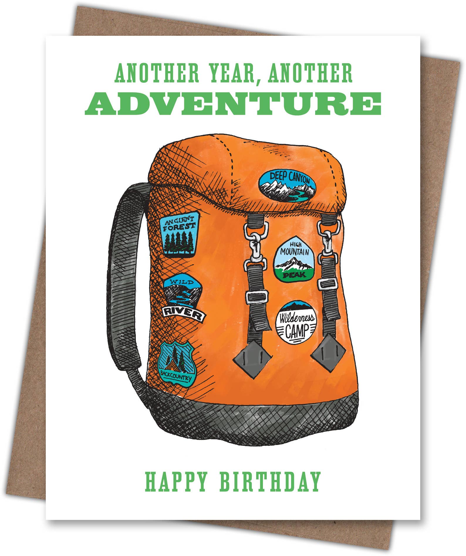 Waterknot - Vente Cartes d'anniversaire - Carte d'anniversaire Backpack Adventure1