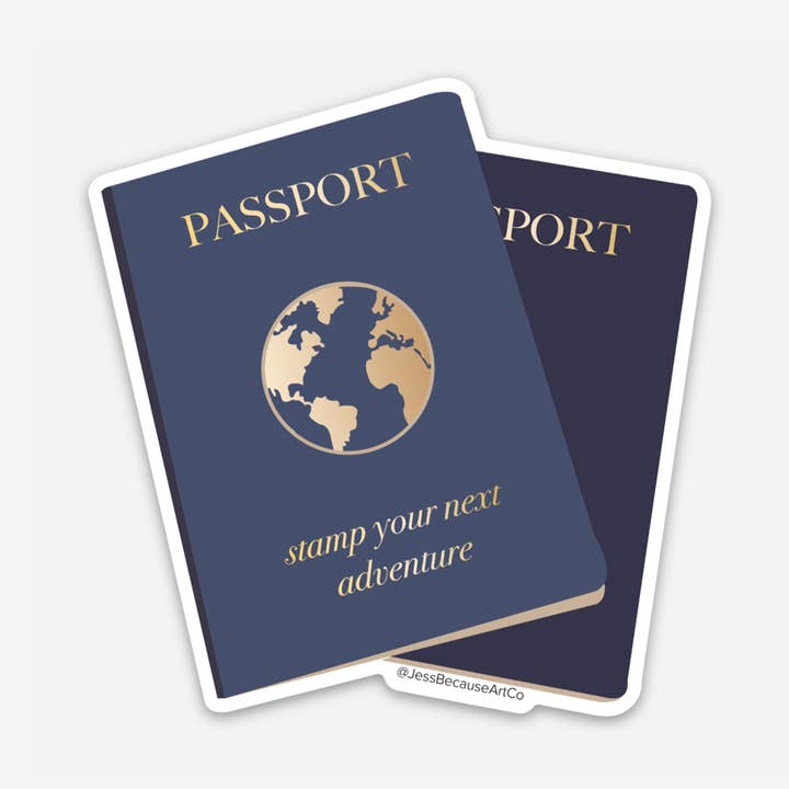 Adesivo per passaporto per la vendita all'ingrosso da parte di JessBecauseArtCo