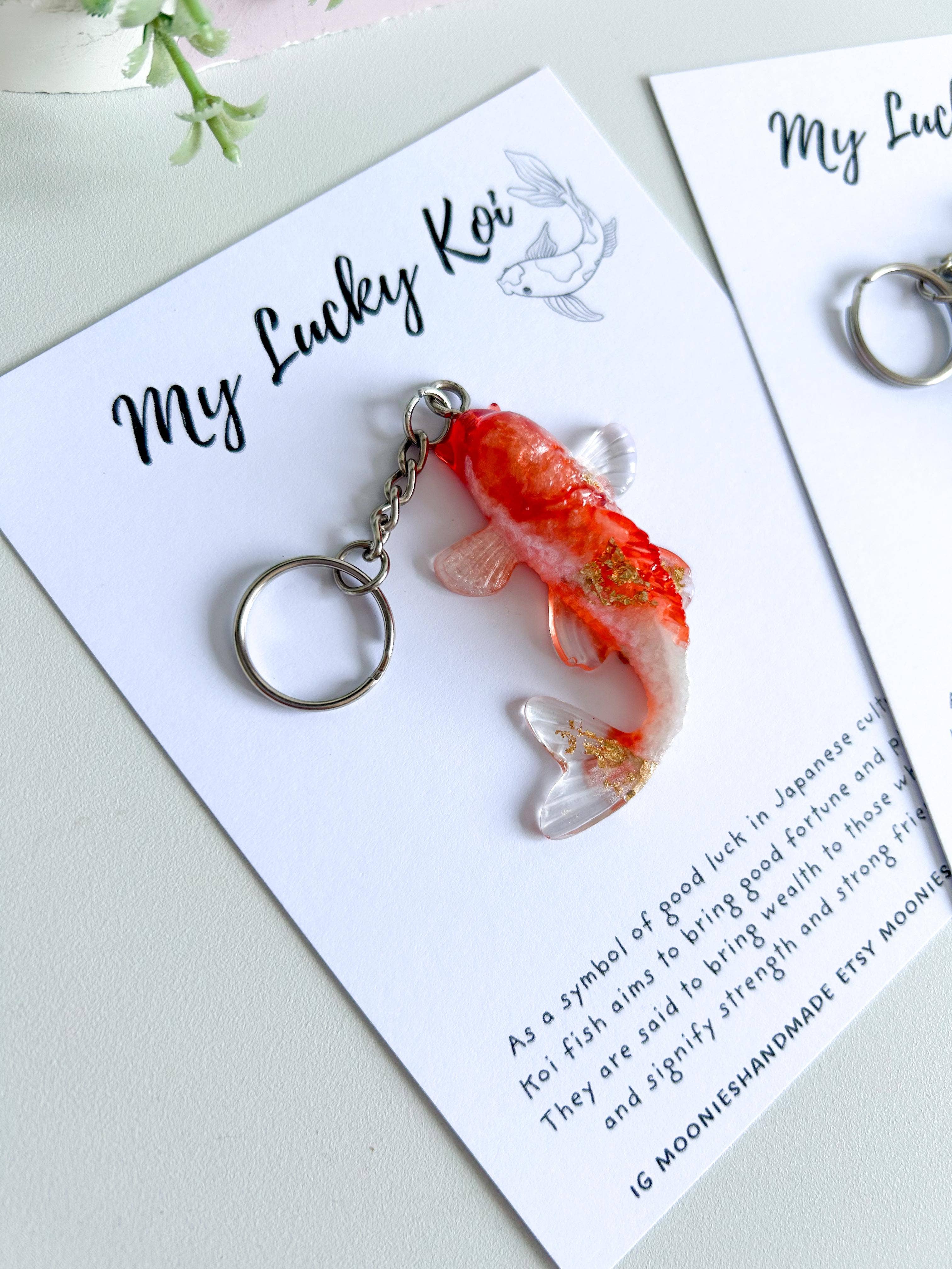 Moonieshandmade – wholesale Keychain – Women's – Koi Keychains, Fish Keyring, Koi Carp Keychain8
