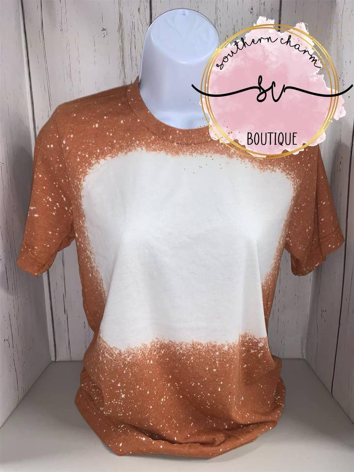 Heather Autumn Blank Bleached Tees for wholesale by Southern Charm Boutique