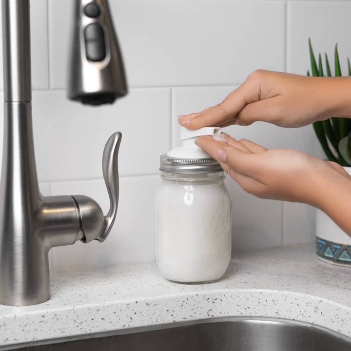 Fox Run Brands - Wholesale Soap Dispenser - Jarware White Foaming Soap Dispenser Lid, Regular Mouth Jar