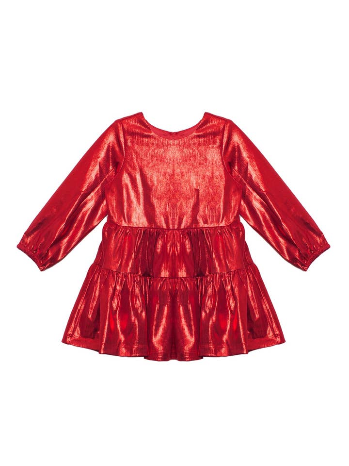 Ruby Red Teired Dress for wholesale on Faire2