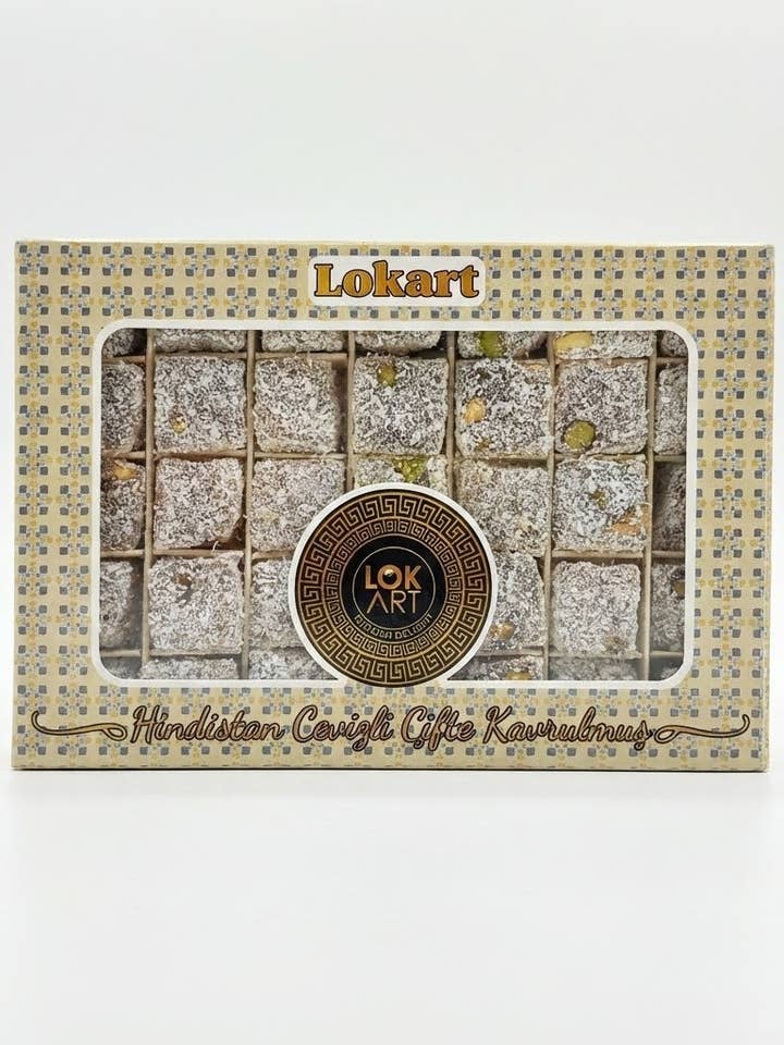 Lokart Dubbelrostad Kokosnöt Turkisk Delight - Gourmet Lokum 220g för wholesale av Aladdin