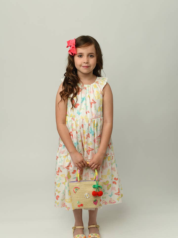 Minna - Wholesale Dress - Kids - Tiered Twirl Dress - Butterfly Ballet Petal Pastels4