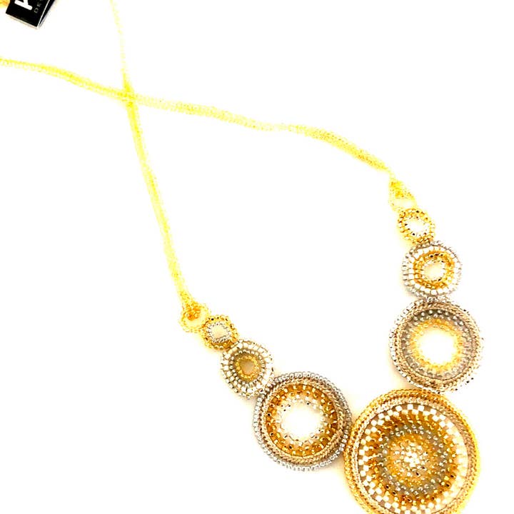 Beaded erklæring halskæde-sand for engroshandel hos KVZ Designs