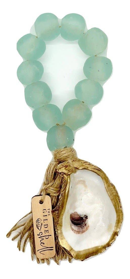 The Gilded Shell - Wholesale Decorative Tabletop Object - The Tide Pool - Sea Glass0