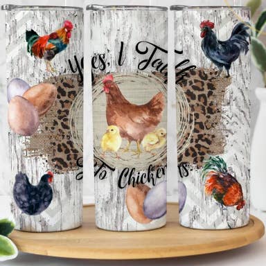 Talk to Chickens Sublimationsbecher 20 oz für den Großhandel von Twisted T Creations