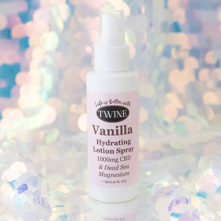 CBD Topical Body Lotion Spray with Magnesium- Vanilla for wholesale by Twine