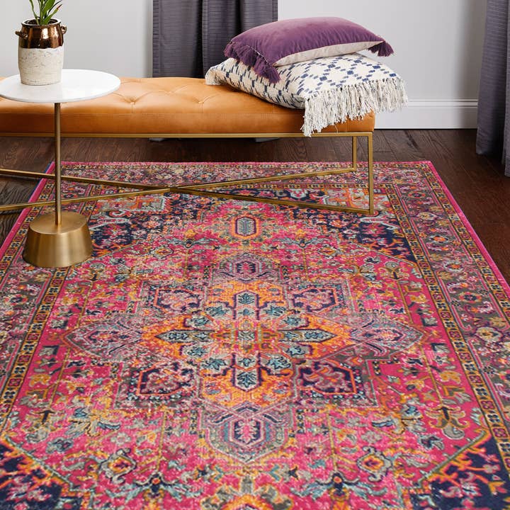Bashian Rug - Wholesale Area Rug - H114-Z034-Fuchsia2