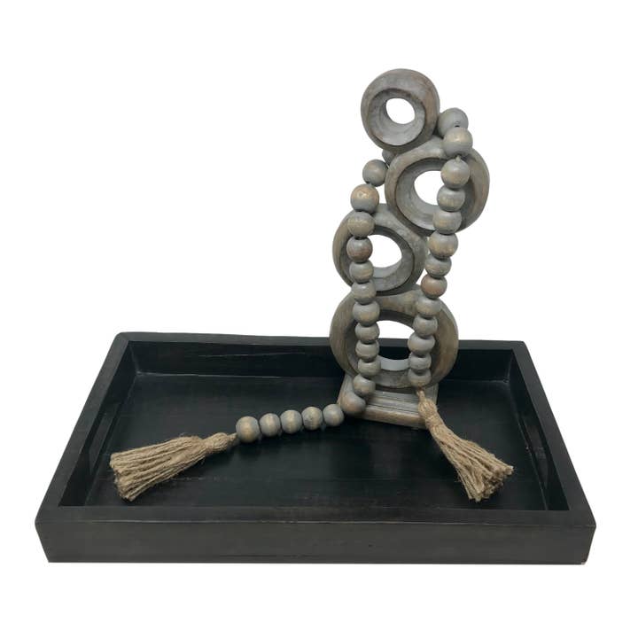 Wilco Home - Wholesale Sculpture - Carved Mango Wood Ring Sculpture