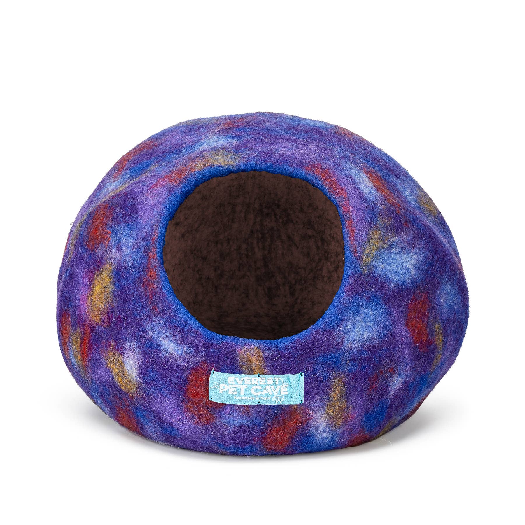 Everest Pet Supply & Gifts - Wholesale Pet Cave - Cat/Dog - Cat Cave Purple Mix Hue, 100% Wool, Felted, Handmade   1