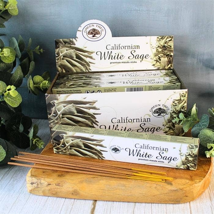 Green Tree - Wholesale Incense - Green Tree Californian White Sage Hand Rolled Natural Incense Sticks3