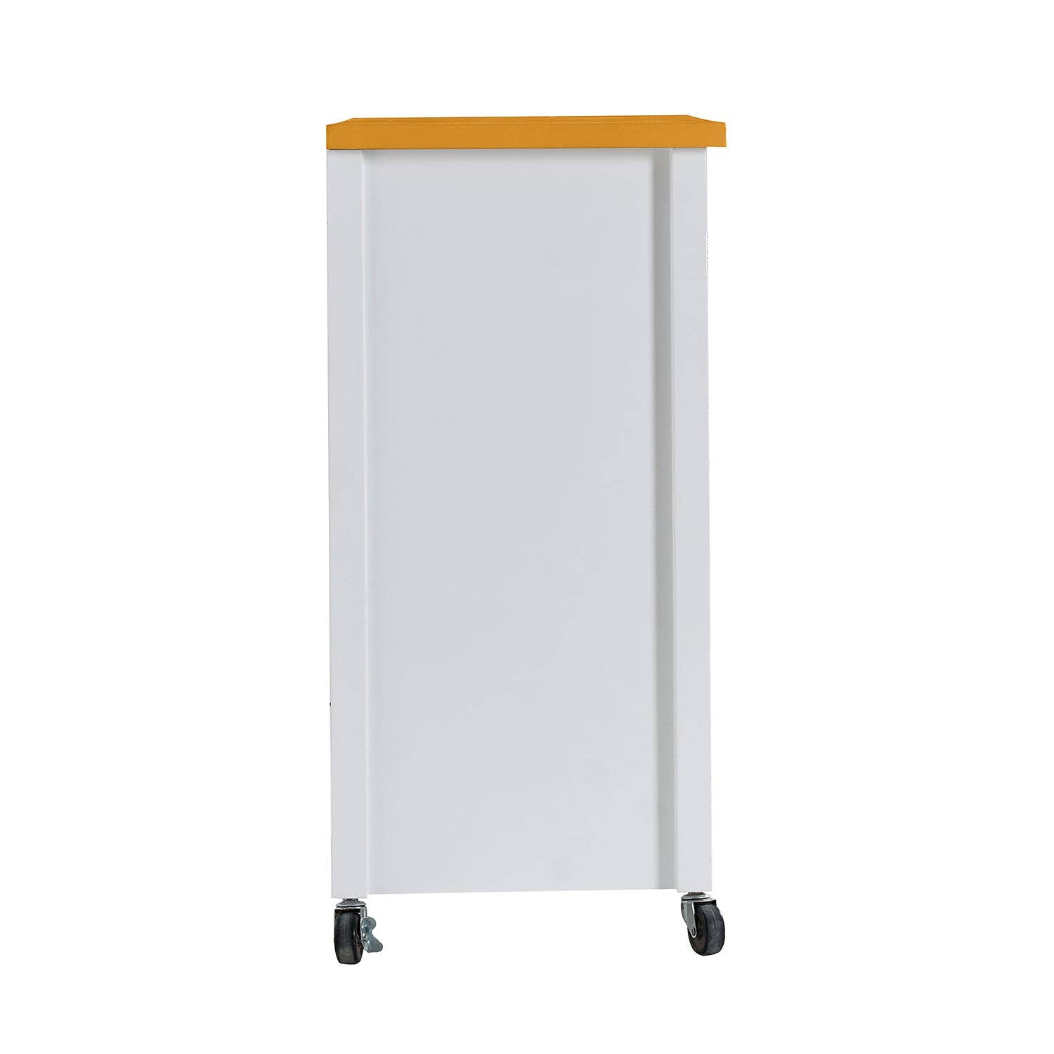 39F Inc. - Wholesale Kitchen Storage/Organizer - White Kitchen Island Cart with Walnut Top and Storage Drawer7