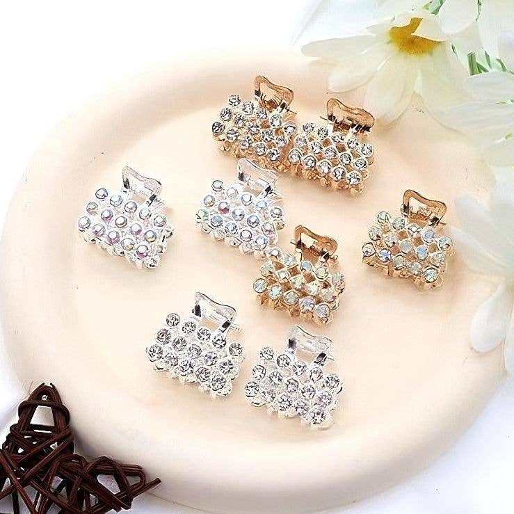 Diacly – wholesale Hair clip – Women’s – 12pk Mini Rhinestone Rectanle Hair Deco Claw