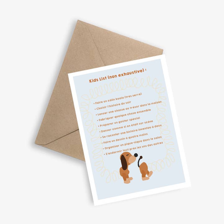 Kinderliste - Einfache Karte für den Großhandel von LE PAPIER GRAPHIQUE