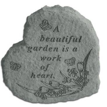 A beautiful garden…heart 12" x 12" 08120 for wholesale by Kay Berry Inc