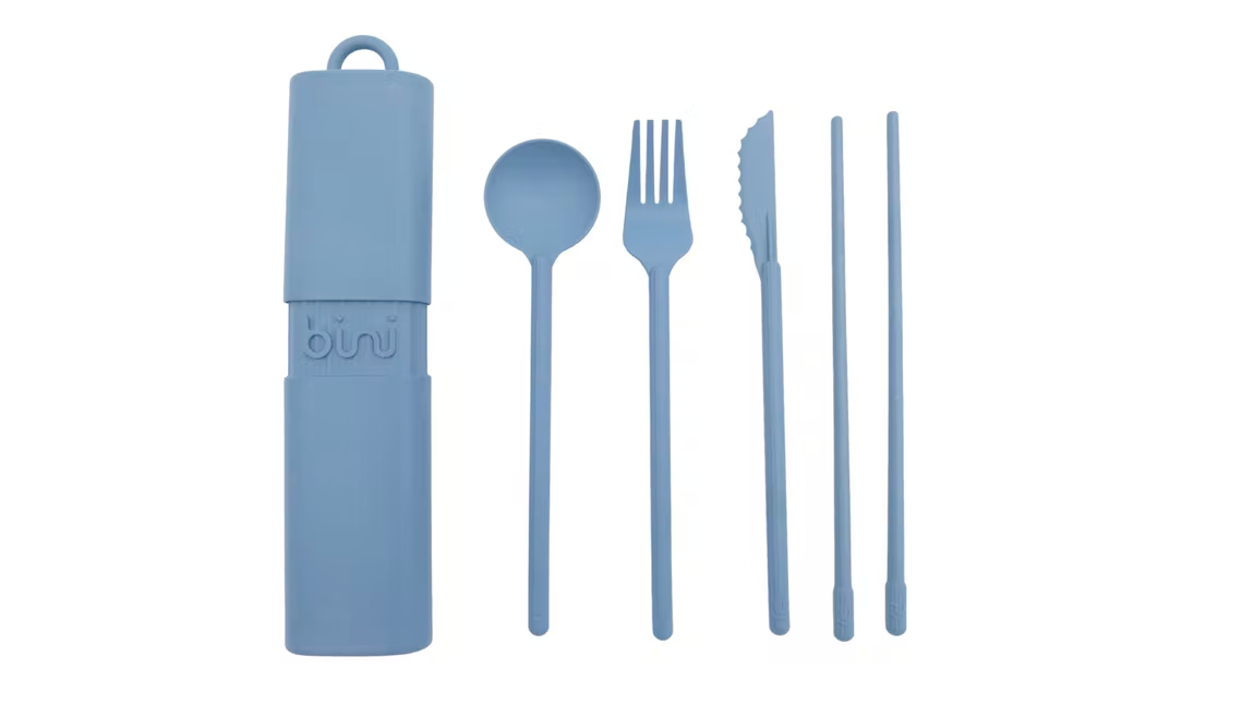 Bini - Vendita all'ingrosso Set di posate assortite - Bini Bleu - Posate nomadi riutilizzabili biobased4