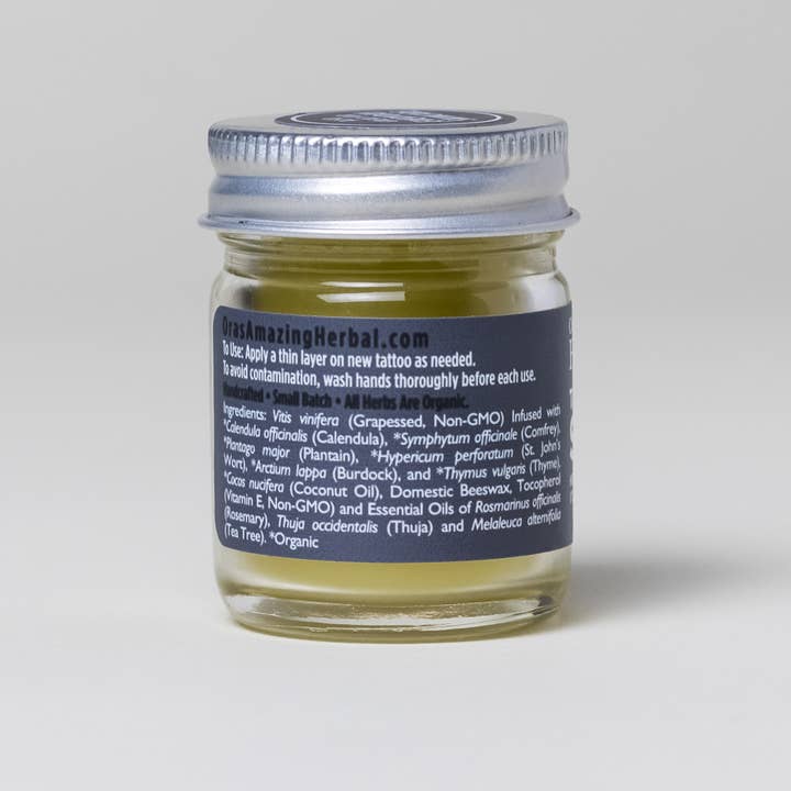 Ora’s Amazing Herbal Natural Skincare – Engroshandel Tatoveringssalve/pleje – Tatoveringssalve, naturlig tatovering efterbehandling, 1 oz rejsestørrelse4