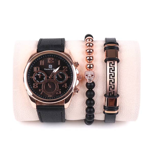Selini New York - Wholesale Wrist Watch - Men's - Men's Watch & Bracelet Gift Set - MWBB1018-5