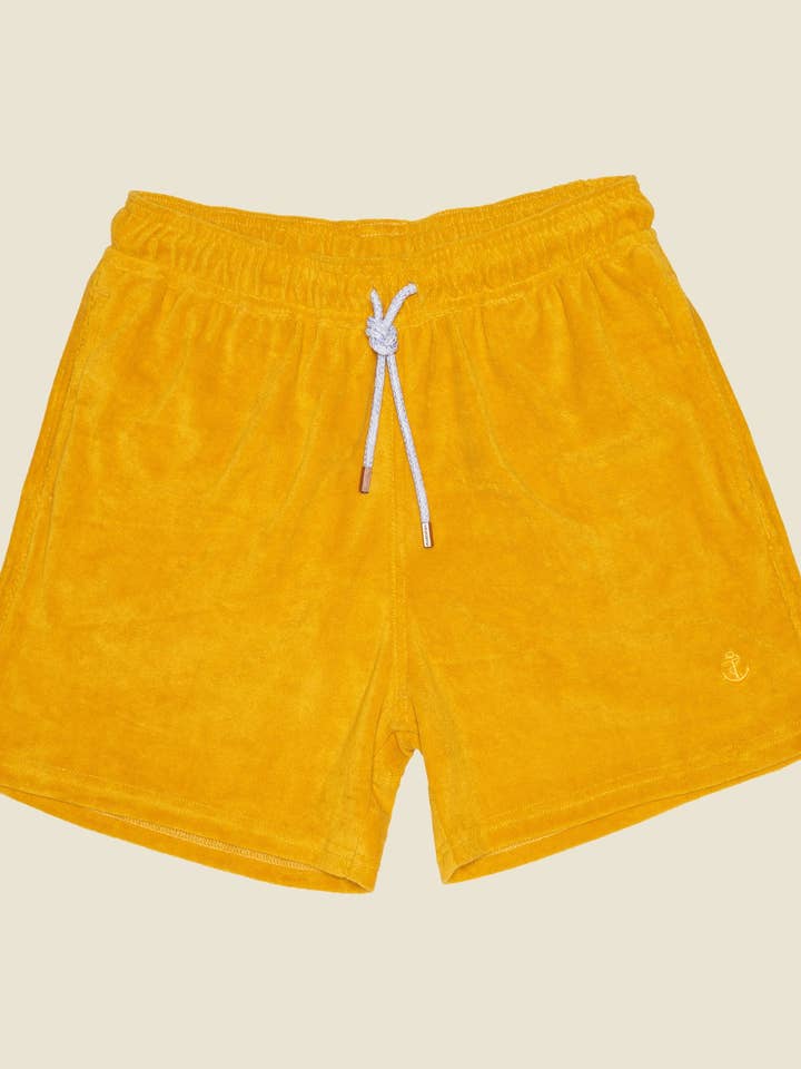 Terry Shorts - Yellow for wholesale by Retromarine