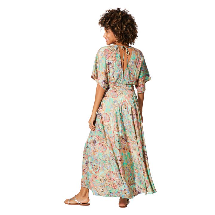 Aller Simplement - Wholesale Dress - Women's - LONG SUMMER DRESS SHORT SLEEVES MCMAXI0172G1