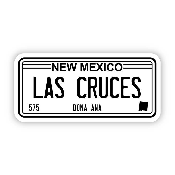 Las Cruces, NM License Plate Sticker for wholesale by Big Moods
