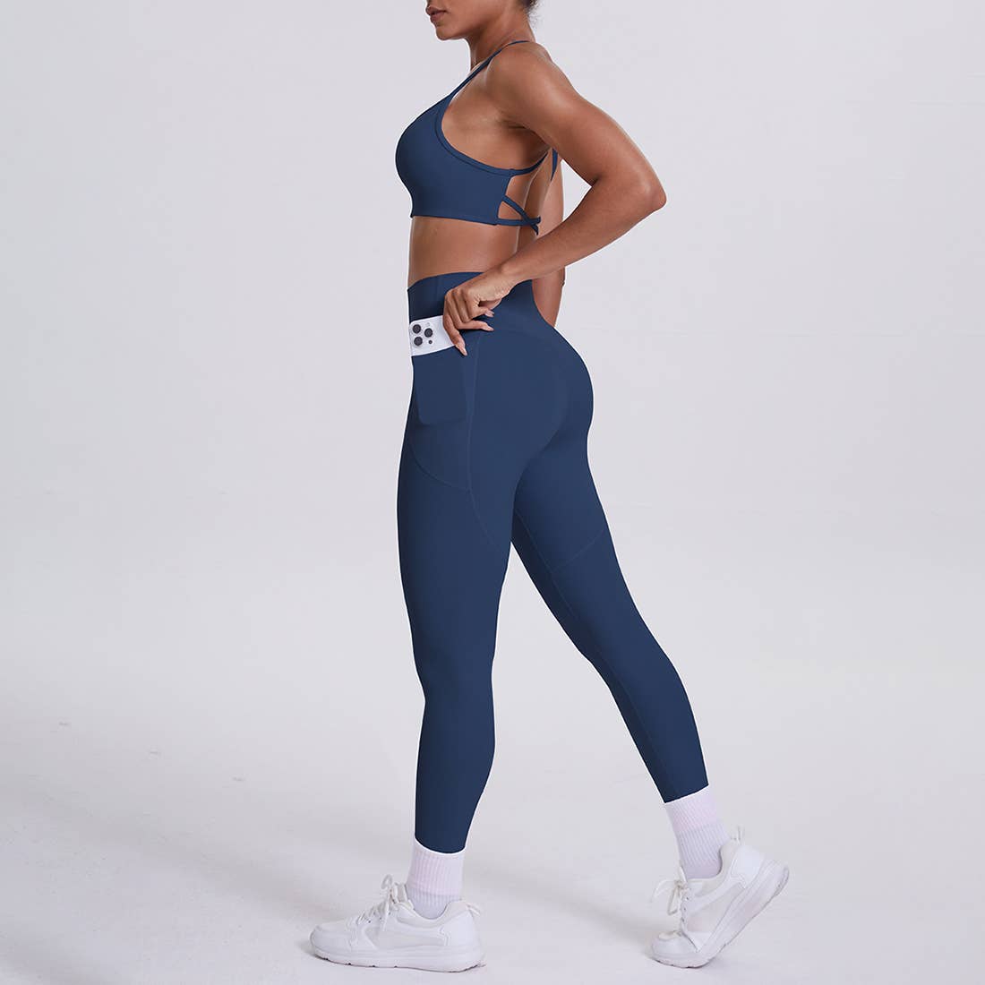 Sodalemon - Wholesale Activewear Set - Women's - Women High-Waisted Yoga Set: Sports Bra + Sculpting Leggings7