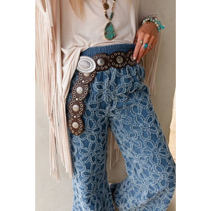 Onyx Oval Western Belt - Brown for wholesale on Faire